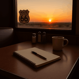 alt="Faith and Good Courage journal – roadside story moment"