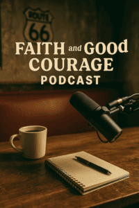 alt="Where the miles meet the mic – Faith and Good Courage Podcast with Christopher Tuttle"
