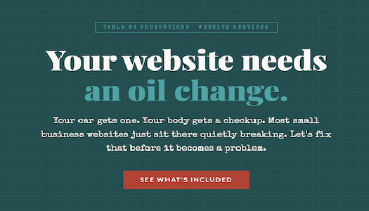 Website Housekeeping by Table 66 Productions - One-time WordPress maintenance service $199